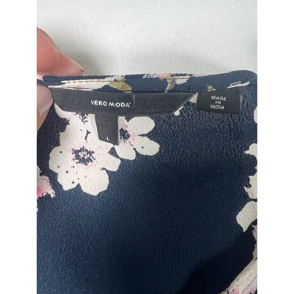 VERO MODA, Marky Crew‎ Neck Top 3/4 Sleeve Floral Size L - Picture 6 of 6